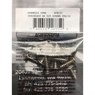 CONNELLY | STAINLESS PLATE SCREWS NOT FOR INSERTS SET OF 12